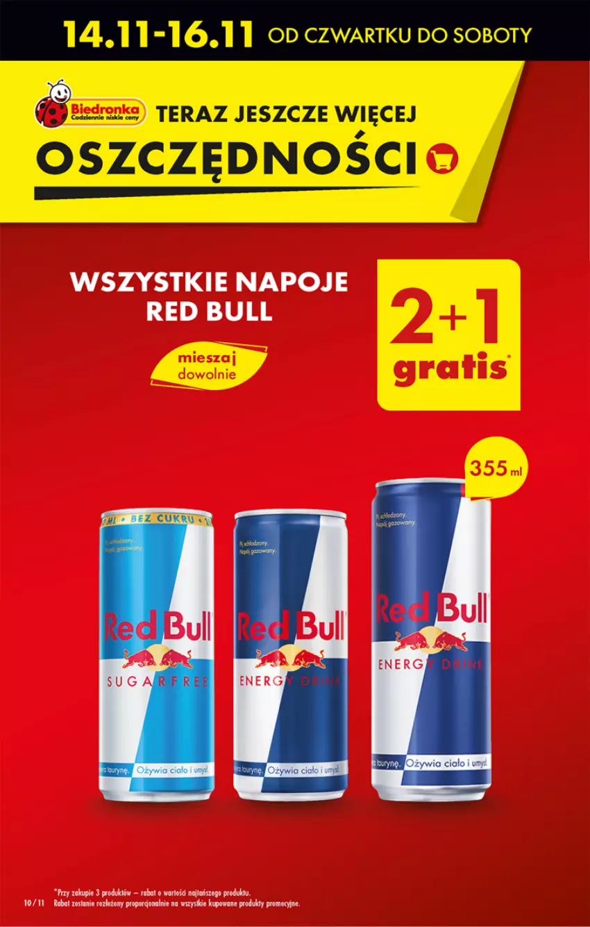 Gazetka promocyjna Biedronka - Od Czwartku - ważna 14.11 do 20.11.2024 - strona 10 - produkty: Napoje, Por, Red Bull, Tera