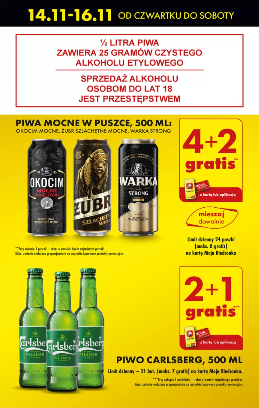 Gazetka promocyjna Biedronka - Od Czwartku - ważna 14.11 do 20.11.2024 - strona 11 - produkty: Carlsberg, Gra, Koc, Okocim, Piwa, Piwo, Por, Warka