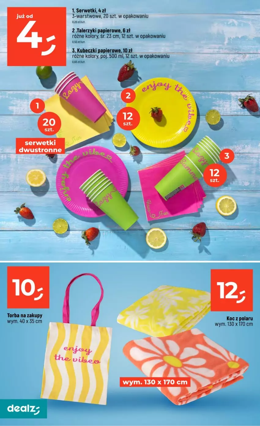 Gazetka promocyjna Dealz - NOWA GAZETKA - ważna 14.05 do 20.05.2026 - strona 38 - produkty: Koc, Papier, Ser, Serwetki, Talerz, Talerzyk, Torba, Torba na zakupy
