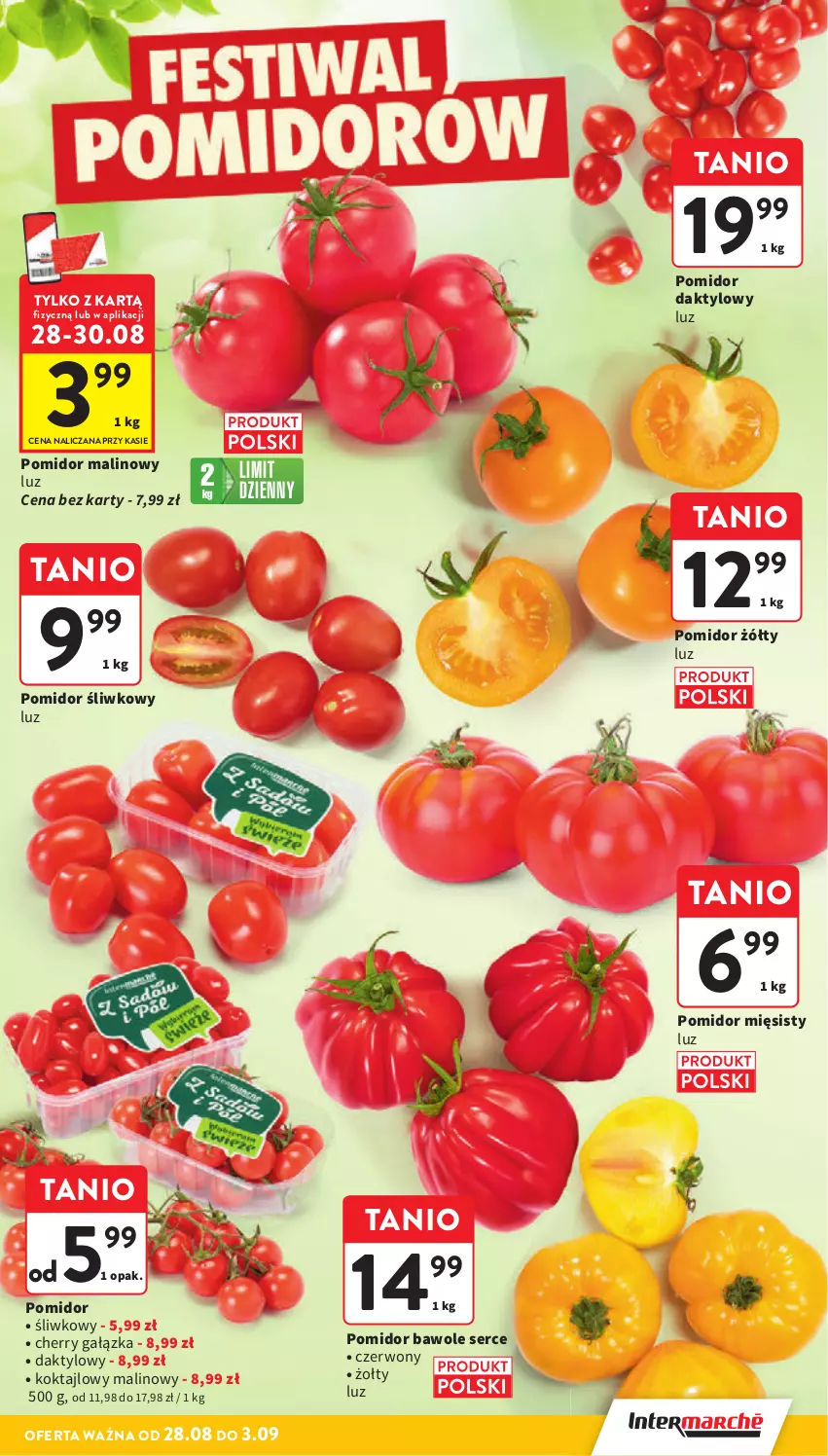 Gazetka promocyjna Intermarche - Gazetka promocyjna - ważna 28.08 do 03.09.2025 - strona 15 - produkty: Pomidor malinowy, Ser