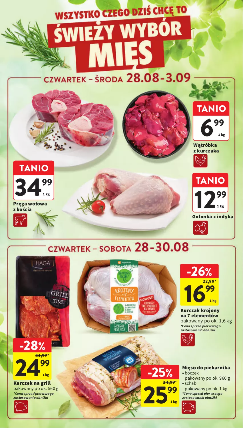 Gazetka promocyjna Intermarche - Gazetka promocyjna - ważna 28.08 do 03.09.2025 - strona 18 - produkty: Boczek, Golonka z indyka, Grill, Kurczak, Mięso, Piekarnik, Pręga wołowa