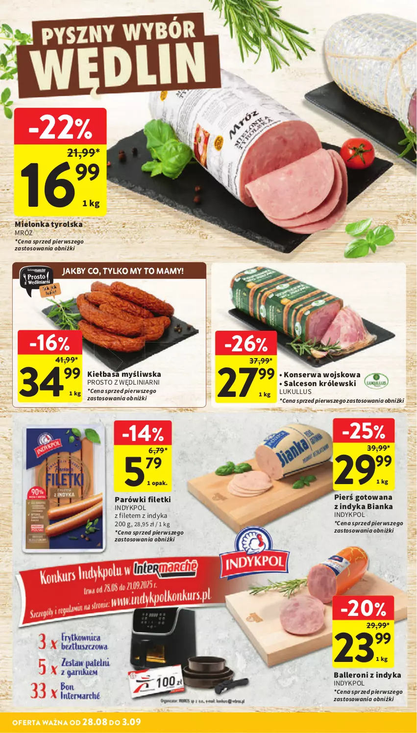 Gazetka promocyjna Intermarche - Gazetka promocyjna - ważna 28.08 do 03.09.2025 - strona 20 - produkty: Bianka, Kiełbasa, Królewski, Mielonka tyrolska, Parówki, Salceson, Ser