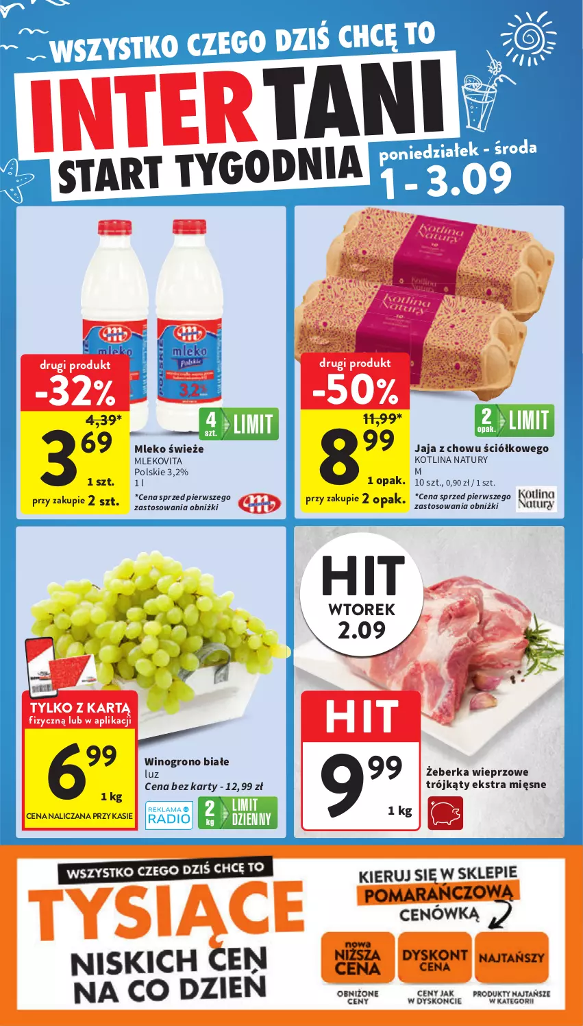 Gazetka promocyjna Intermarche - Gazetka promocyjna - ważna 28.08 do 03.09.2025 - strona 44 - produkty: Jaja, Kotlin, Mleko, Mlekovita, Wino