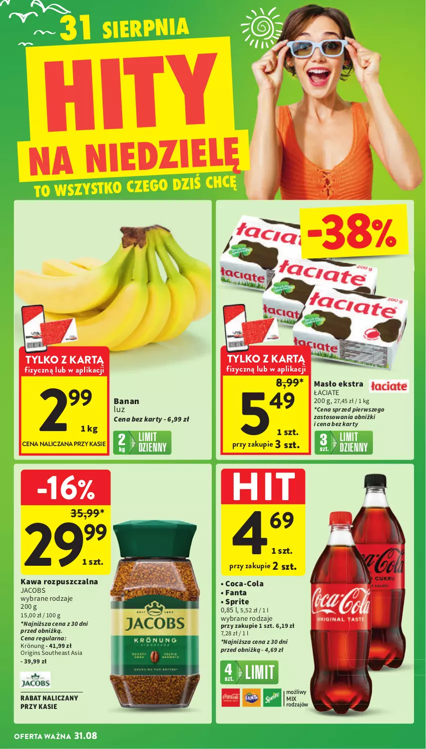 Gazetka promocyjna Intermarche - Gazetka promocyjna - ważna 28.08 do 03.09.2025 - strona 6 - produkty: Coca-Cola, Fa, Fanta, Gin, Jacobs, Kawa, Kawa rozpuszczalna, Masło, Sprite