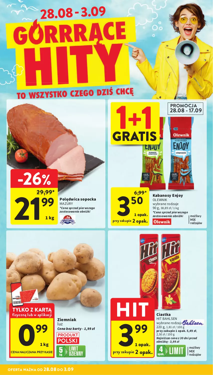 Gazetka promocyjna Intermarche - Gazetka promocyjna - ważna 28.08 do 03.09.2025 - strona 8 - produkty: Ciastka, Gra, Kabanos, Olewnik, Polędwica