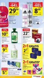 Gazetka promocyjna Intermarche - Gazetka promocyjna - Gazetka - ważna od 03.09 do 03.09.2025 - strona 41 - produkty: Woda perfumowana, Płyn do prania, Gin, Gra, Dezodorant, Perfum, Adidas, Velvet, Woda toaletowa, Chusteczki, Szampon, Podpaski, La Rive, Perwoll, Mydło, Dozownik, Wkładki, Woda