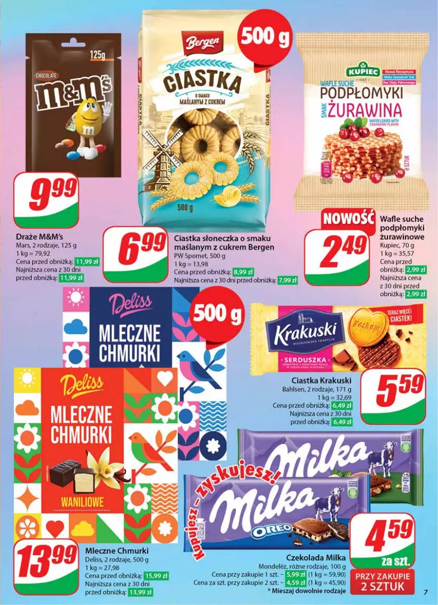 Gazetka promocyjna Dino - Gazetka 44 / 2024 - ważna 30.10 do 05.11.2024 - strona 7 - produkty: Ciastka, Czekolada, Deliss, Krakus, Krakuski, Milka, Wino