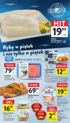 Gazetka promocyjna Intermarche - Gazetka - ważna od 28.02 do 28.02.2024 - strona 22 - produkty: Halibut, Frosta, Sos, Paprykarz, Ryba, Papryka, Stek, Paluszki rybne, Dega, Krewetki, Lazur