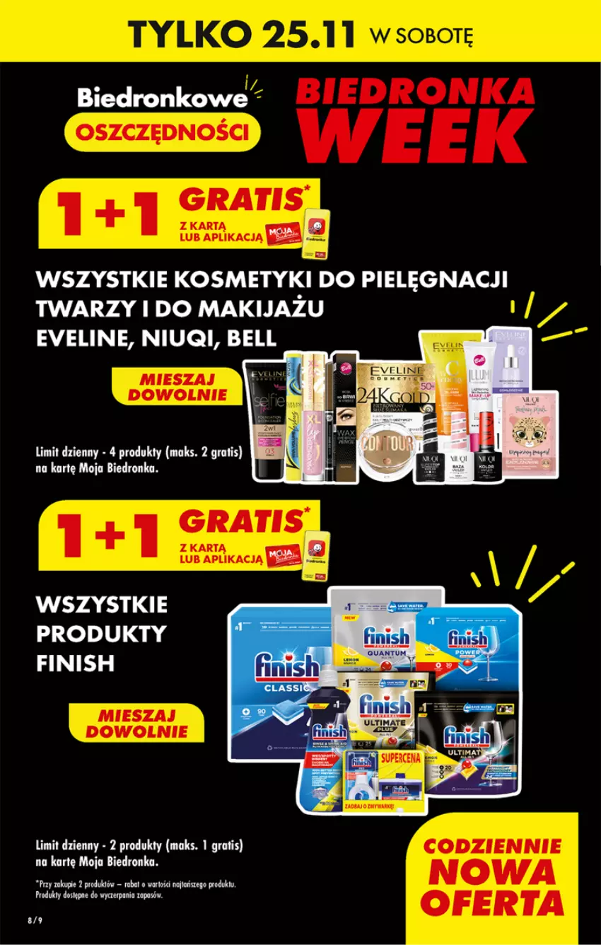 Gazetka promocyjna Biedronka - Od czwartku - ważna 23.11 do 29.11.2023 - strona 8 - produkty: Bell, Eveline, Gra, Kosmetyki do pielęgnacji, Makijaż, Niuqi