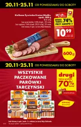 Gazetka promocyjna Biedronka - Od czwartku - Gazetka - ważna od 29.11 do 29.11.2023 - strona 10 - produkty: Parówki, Tarczyński, Kiełbasa