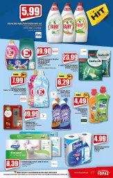 Gazetka promocyjna Topaz - Gazetka - Gazetka - ważna od 01.09 do 01.09.2021 - strona 17 - produkty: Ludwik, Top, Sok, Por, Papier, Płyn do mycia podłóg, Ręcznik kuchenny, Air Wick, Tablet, Papier toaletowy, Ręcznik, Rolki, Fairy, Płyn do mycia, Zmywarki, Tabletki do zmywarki, Fa