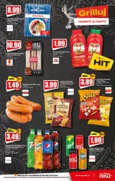 Gazetka promocyjna Topaz - Gazetka - Gazetka - ważna od 01.09 do 01.09.2021 - strona 3 - produkty: Ketchup, Top, Sok, Gin, 7up, Sokołów, Chipsy, Mirinda, Coca-Cola, Pepsi, Morliny, Fanta, Grill, Sprite, Napój, Kiełbasa, Kiełbasa śląska, Fa