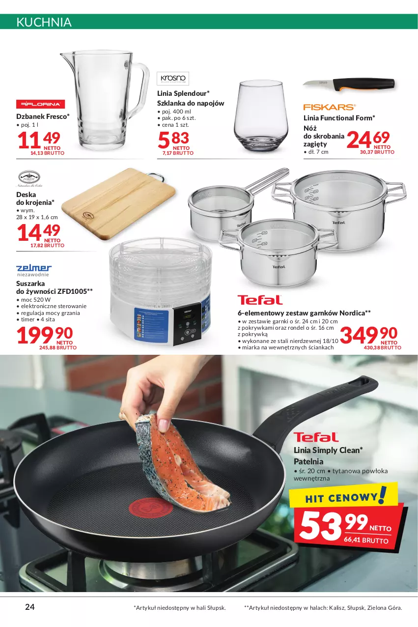 Gazetka promocyjna Makro - [Oferta promocyjna] Artykuły spożywcze i przemysłowe - ważna 26.07 do 08.08.2022 - strona 24 - produkty: Deska do krojenia, Dzbanek, Fresco, Kuchnia, Miarka, Nordica, Patelnia, Rondel, Suszarka, Szklanka, Tytan