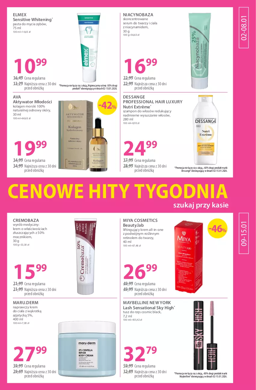 Gazetka promocyjna Hebe - Gazetka - ważna 02.01 do 15.01.2026 - strona 7 - produkty: Bell, Elmex, Higiena jamy ustnej, Kolagen, Krem do ciała, Lack, Maybelline, Miya Cosmetics, Rum, Sati, Ser, Serum, Serum do twarzy, Szampon, Tusz