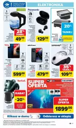 Gazetka promocyjna Carrefour - Gazetka - ważna od 27.04 do 27.04.2025 - strona 33 - produkty: Elektronika, Odkurzacz, Słuchawki, Tefal, Panasonic, Grill, Orka, Smartfon, Fa