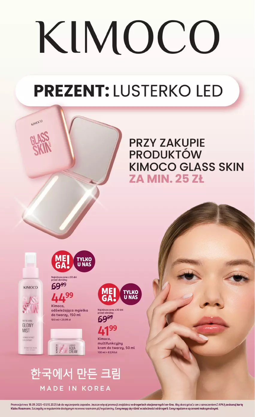 Gazetka promocyjna Rossmann - 18 września - ważna 18.09 do 03.10.2025 - strona 18 - produkty: Krem do twarzy, Mgiełka do twarzy