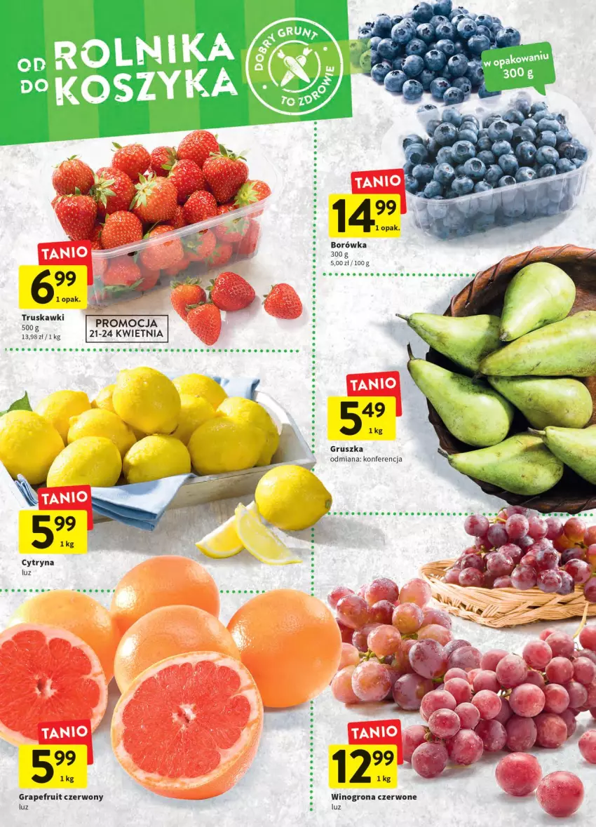 Gazetka promocyjna Intermarche - ważna 20.04 do 27.04.2022 - strona 10 - produkty: Borówka, Gra, Sos, Truskawki, Wino, Winogrona