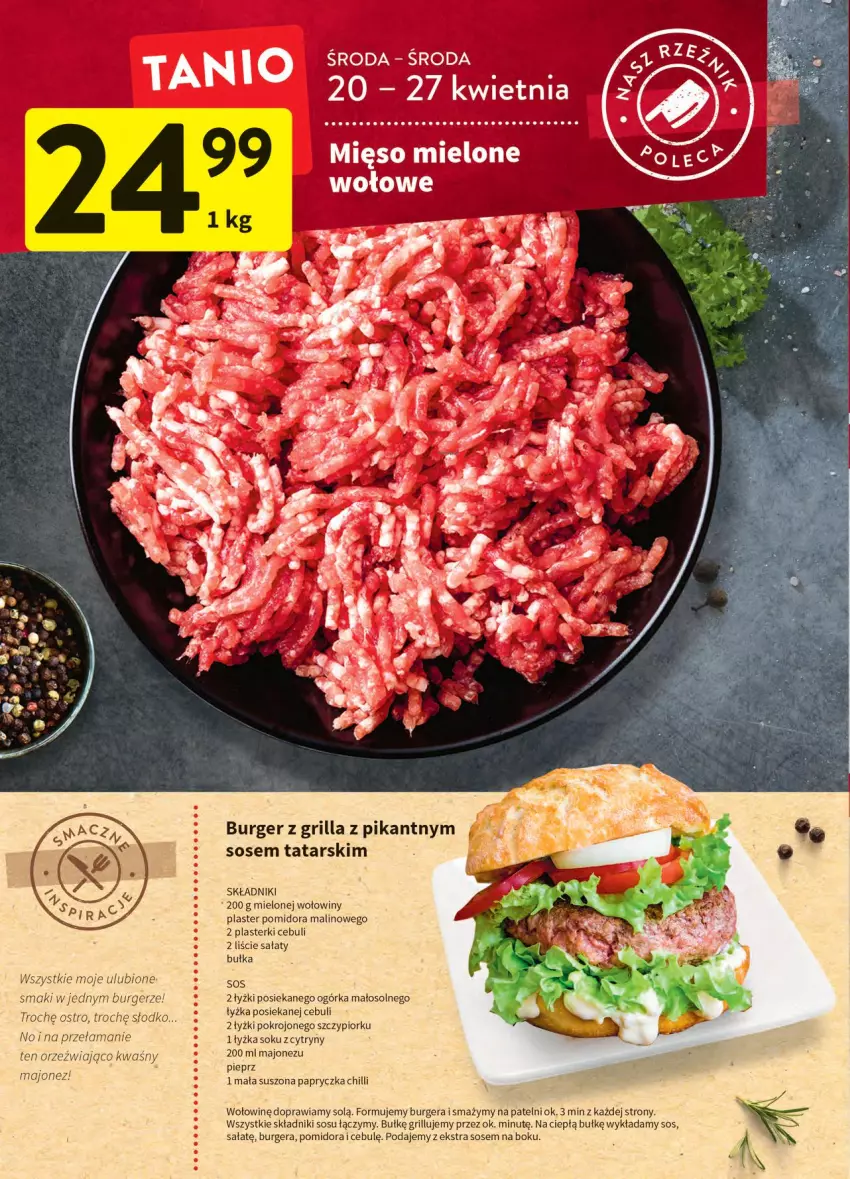 Gazetka promocyjna Intermarche - ważna 20.04 do 27.04.2022 - strona 12 - produkty: Bułka, Burger, Cytryny, Grill, Majonez, Pieprz, Plasterki, Sałat, Sok, Sos