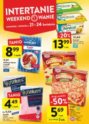 Gazetka promocyjna Intermarche - Gazetka - ważna od 27.04 do 27.04.2022 - strona 4 - produkty: Krakus, Benecol, Szynka, Pizza, Morliny, Kiełbasa, Kiełbasa śląska
