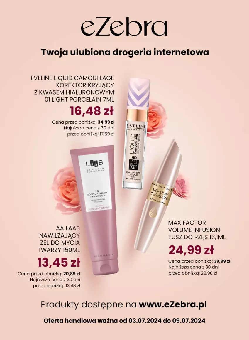 Gazetka promocyjna Dino - Gazetka 27 / 2024 - ważna 03.07 do 09.07.2024 - strona 68 - produkty: Eveline, Fa, Fusion, Max Factor, Por, Tusz