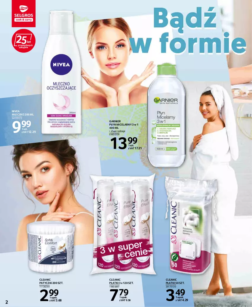 Gazetka promocyjna Selgros - Katalog Uroda - ważna 19.04 do 04.05.2022 - strona 2 - produkty: Cleanic, Garnier, Mleczko, Nivea, Płyn micelarny