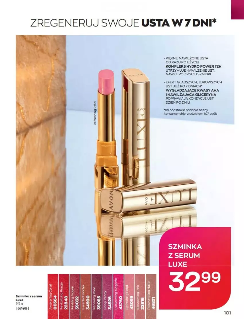 Gazetka promocyjna Avon - Katalog Avon 8/2022 kampania sierpień - ważna 01.08 do 31.08.2022 - strona 101 - produkty: Fa, Inka, Rum, Ser, Serum, Szminka