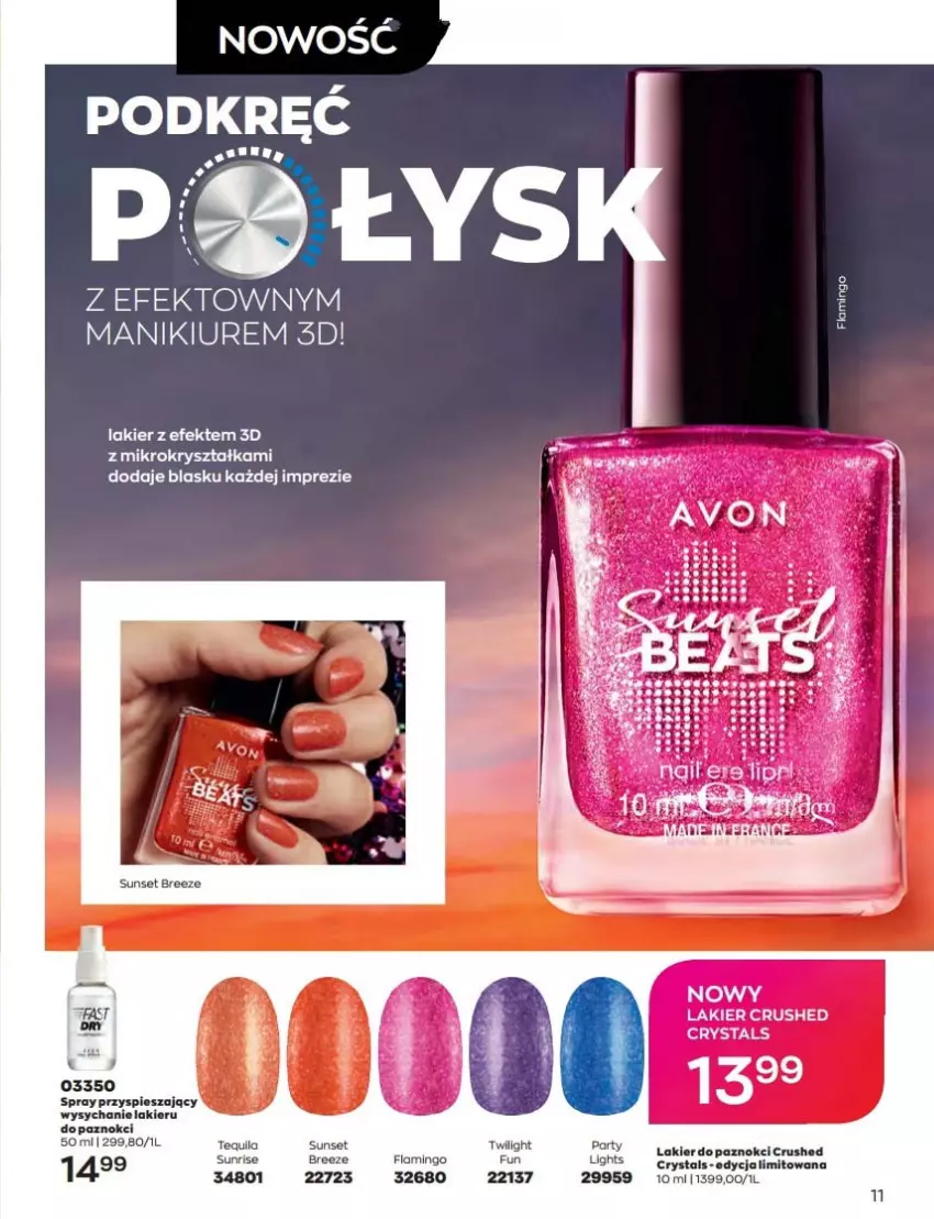 Gazetka promocyjna Avon - Katalog Avon 8/2022 kampania sierpień - ważna 01.08 do 31.08.2022 - strona 11 - produkty: Lakier, Lakier do paznokci, Por, Tequila