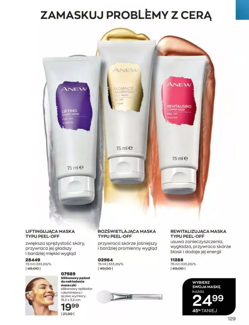 Gazetka promocyjna Avon - Katalog Avon 8/2022 kampania sierpień - ważna 01.08 do 31.08.2022 - strona 129 - produkty: Maska