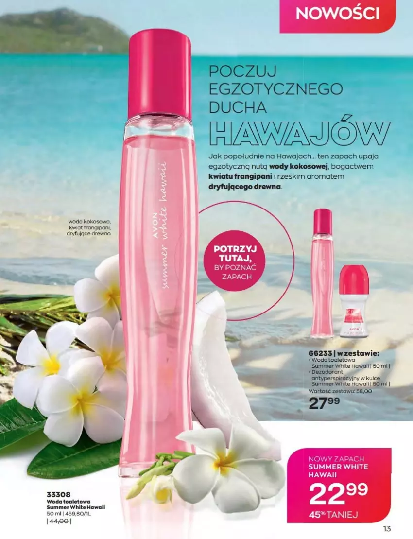 Gazetka promocyjna Avon - Katalog Avon 8/2022 kampania sierpień - ważna 01.08 do 31.08.2022 - strona 13 - produkty: Kokos, Woda