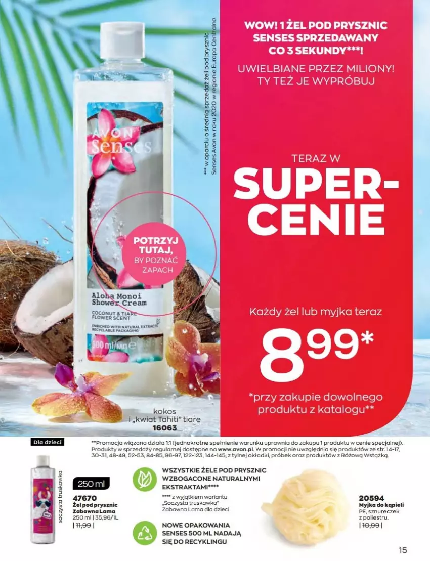 Gazetka promocyjna Avon - Katalog Avon 8/2022 kampania sierpień - ważna 01.08 do 31.08.2022 - strona 15 - produkty: Dzieci, Senses