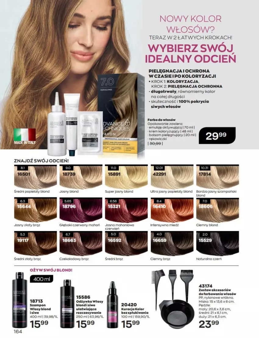 Gazetka promocyjna Avon - Katalog Avon 8/2022 kampania sierpień - ważna 01.08 do 31.08.2022 - strona 164 - produkty: Fa, Farba do włosów, Miska, Odżywka, Szampon, Tera