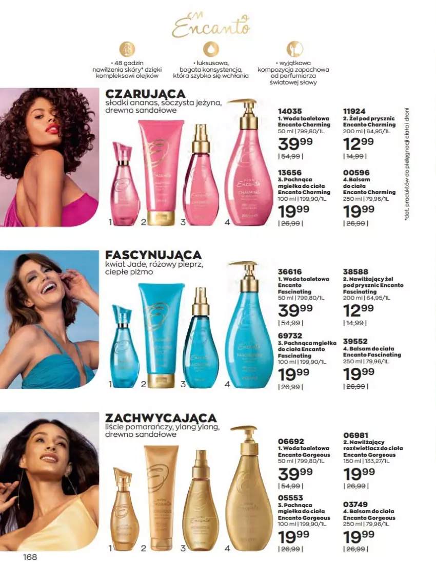 Gazetka promocyjna Avon - Katalog Avon 8/2022 kampania sierpień - ważna 01.08 do 31.08.2022 - strona 168 - produkty: Ananas, Balsam do ciała, Fa, Olej, Perfum, Pieprz, Rozświetlacz, Sandał, Woda, Woda toaletowa