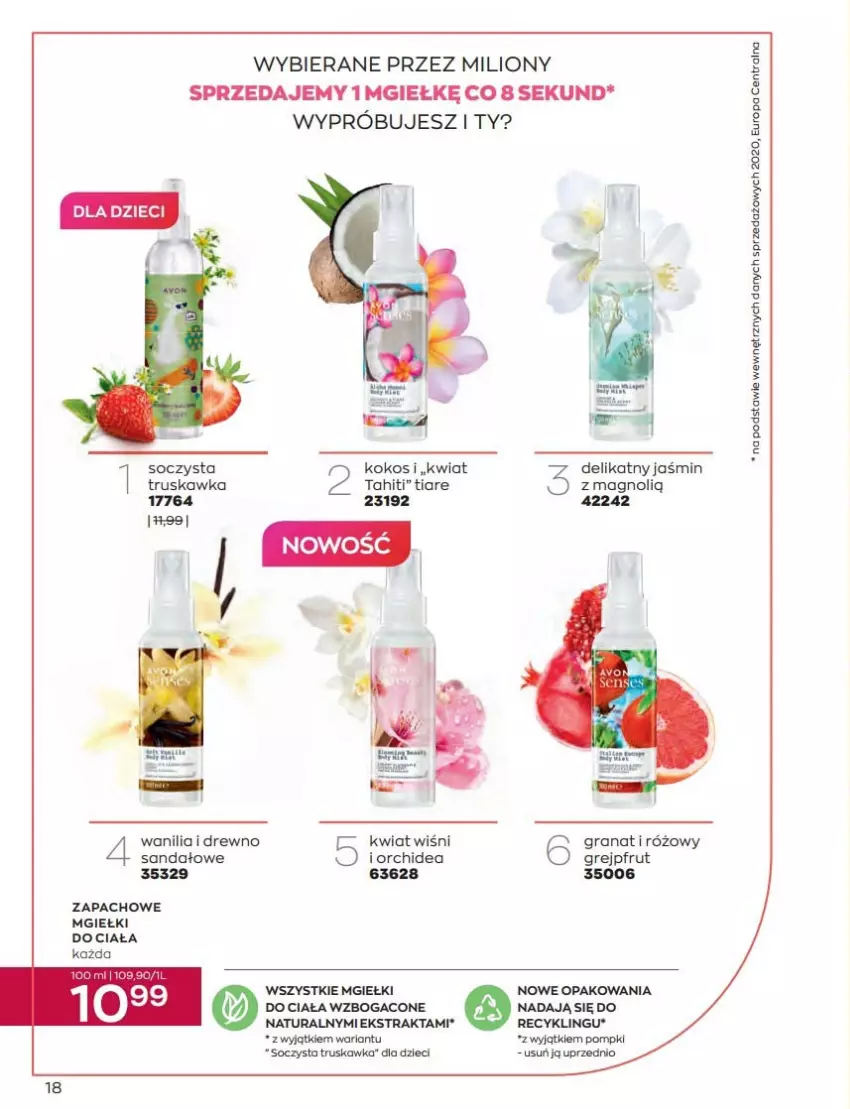 Gazetka promocyjna Avon - Katalog Avon 8/2022 kampania sierpień - ważna 01.08 do 31.08.2022 - strona 18 - produkty: Dzieci, Gra, Granat, Grejpfrut, Kokos, Lion, Sandał