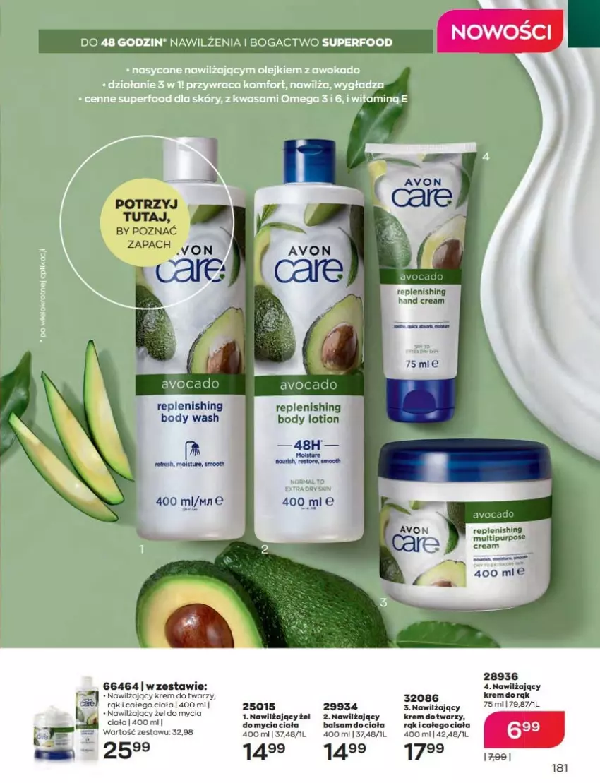 Gazetka promocyjna Avon - Katalog Avon 8/2022 kampania sierpień - ważna 01.08 do 31.08.2022 - strona 181 - produkty: Avocado, Balsam do ciała, Body, Pur