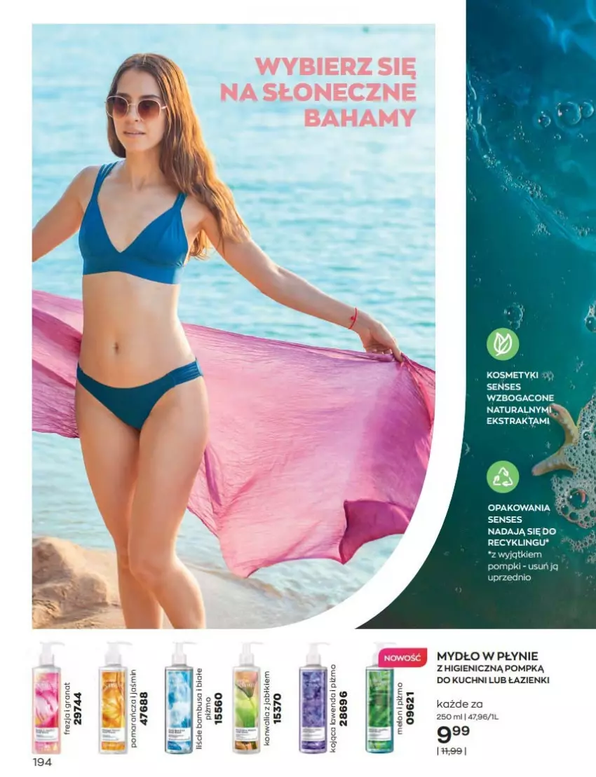 Gazetka promocyjna Avon - Katalog Avon 8/2022 kampania sierpień - ważna 01.08 do 31.08.2022 - strona 194 - produkty: Fa, Gra, Granat, Melon, Mydło, Mydło w płynie, Senses