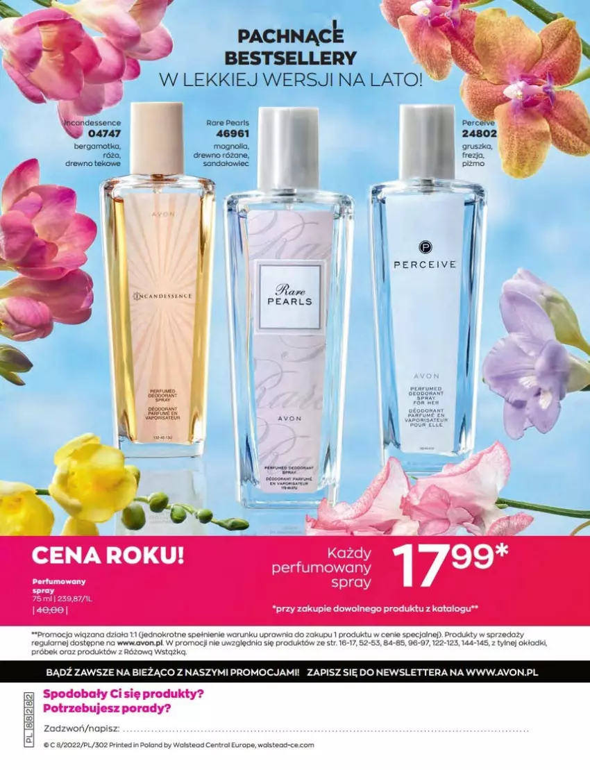 Gazetka promocyjna Avon - Katalog Avon 8/2022 kampania sierpień - ważna 01.08 do 31.08.2022 - strona 196 - produkty: Fa, Perfum, Por, Róża, Sandał, Tera