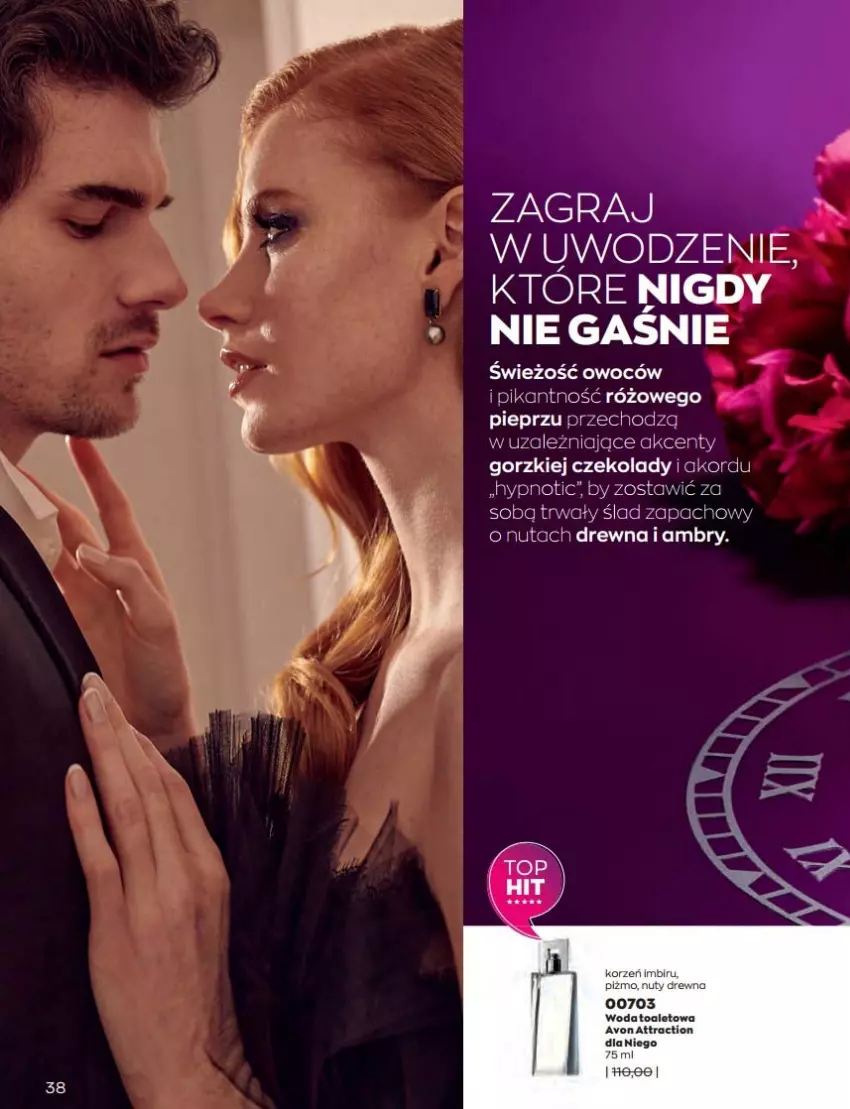 Gazetka promocyjna Avon - Katalog Avon 8/2022 kampania sierpień - ważna 01.08 do 31.08.2022 - strona 38 - produkty: Gra, Imbir, Nuty, Woda, Woda toaletowa