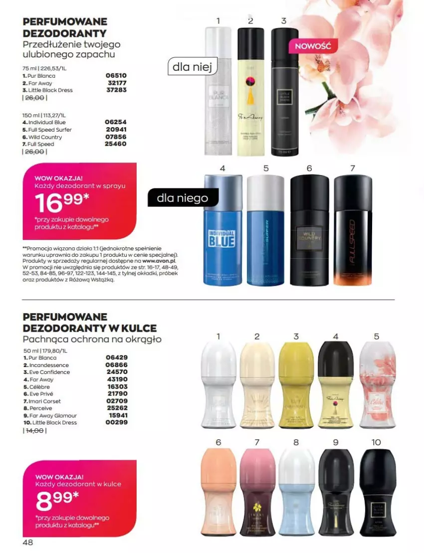 Gazetka promocyjna Avon - Katalog Avon 8/2022 kampania sierpień - ważna 01.08 do 31.08.2022 - strona 48 - produkty: Asus, Dezodorant, Dres, Fa, Lack, Perfum, Pur, Surf