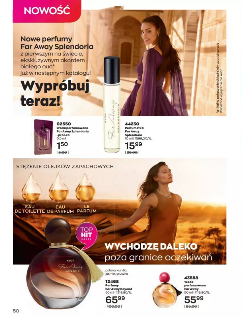 Gazetka promocyjna Avon - Katalog Avon 8/2022 kampania sierpień - ważna 01.08 do 31.08.2022 - strona 50 - produkty: Fa, Gra, Perfum, Tera, Woda, Woda perfumowana