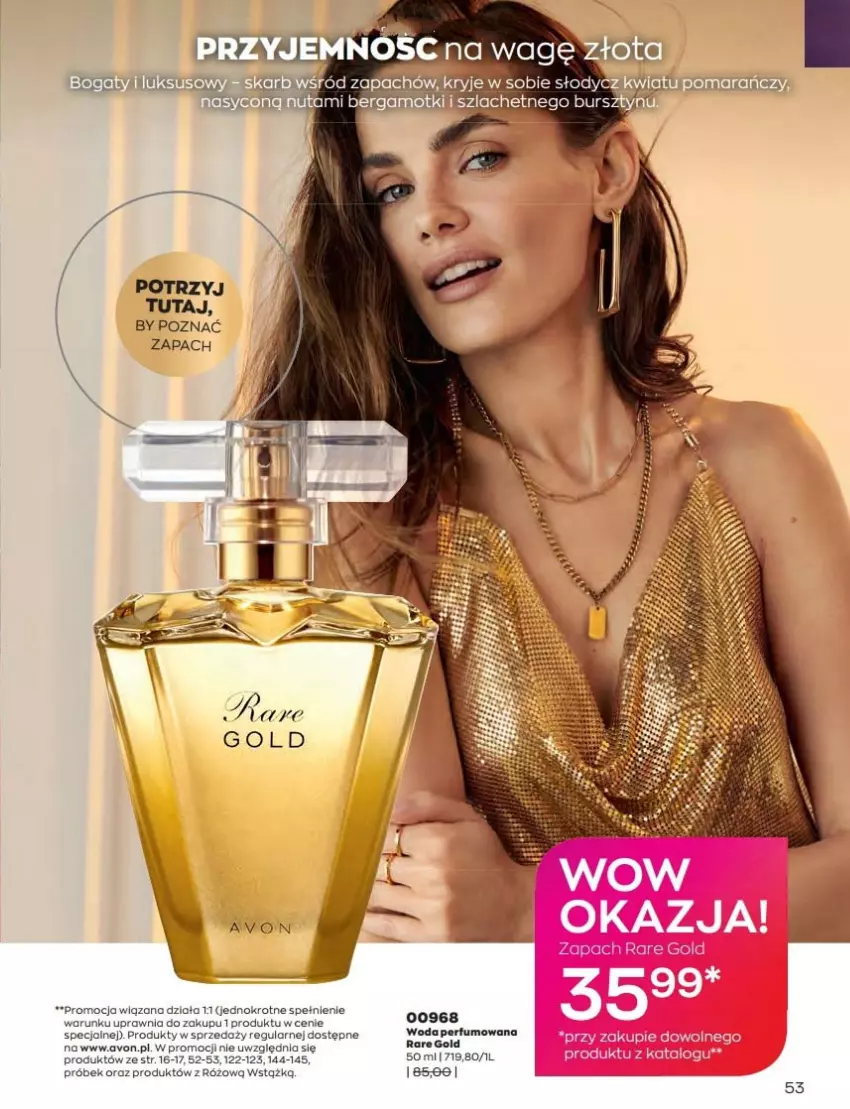 Gazetka promocyjna Avon - Katalog Avon 8/2022 kampania sierpień - ważna 01.08 do 31.08.2022 - strona 53 - produkty: Bursztyn, Perfum, Woda, Woda perfumowana