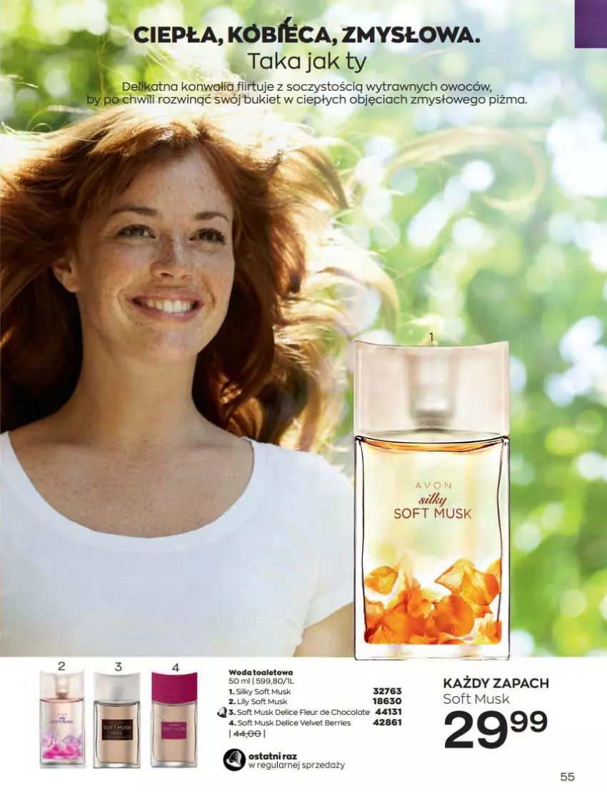 Gazetka promocyjna Avon - Katalog Avon 8/2022 kampania sierpień - ważna 01.08 do 31.08.2022 - strona 55 - produkty: Bukiet, Mus, Velvet