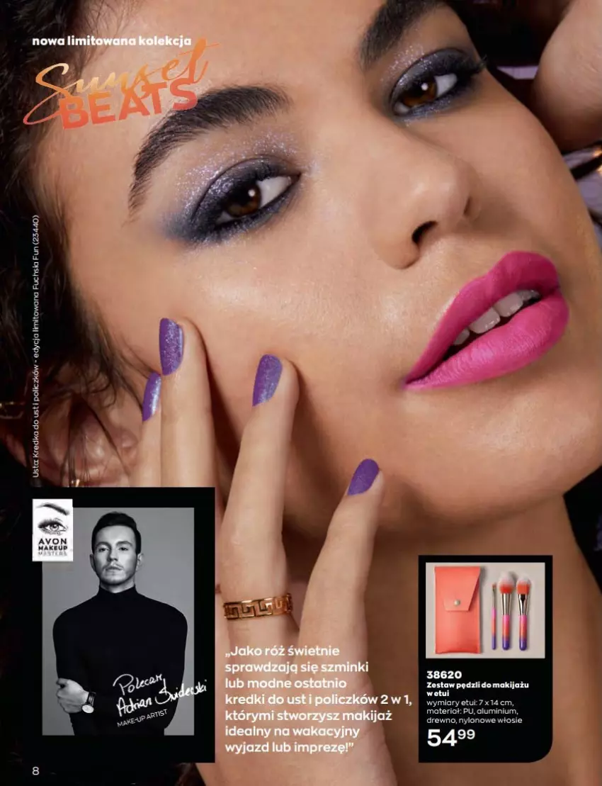 Gazetka promocyjna Avon - Katalog Avon 8/2022 kampania sierpień - ważna 01.08 do 31.08.2022 - strona 8 - produkty: Makijaż, Zestaw pędzli