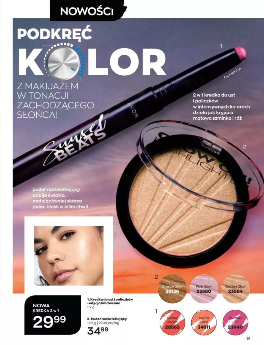 Gazetka promocyjna Avon - Katalog Avon 8/2022 kampania sierpień - ważna 01.08 do 31.08.2022 - strona 9 - produkty: Inka, Kredka, Makijaż, NBA, Puder, Szminka