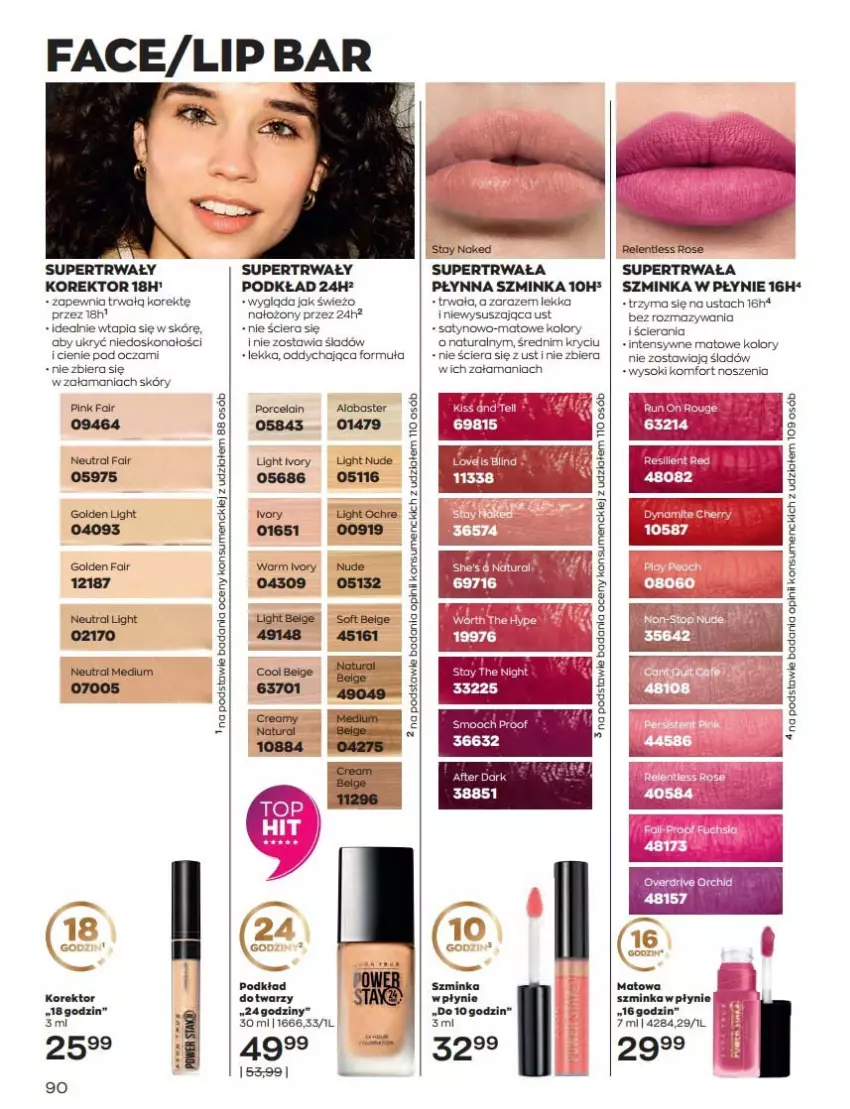 Gazetka promocyjna Avon - Katalog Avon 8/2022 kampania sierpień - ważna 01.08 do 31.08.2022 - strona 90 - produkty: Fa, Inka, LG, Podkład, Por, Razer, Sok, Szminka