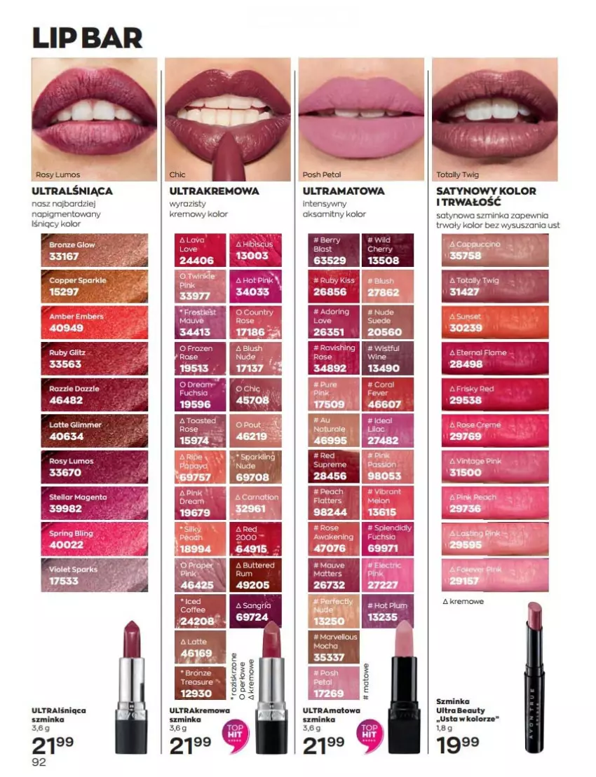 Gazetka promocyjna Avon - Katalog Avon 8/2022 kampania sierpień - ważna 01.08 do 31.08.2022 - strona 92 - produkty: Aksam, Fa, Inka, LG, Rama, Rum, Szminka