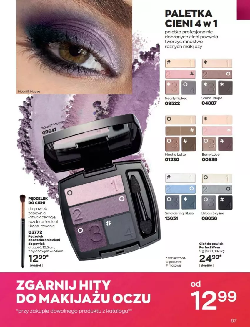 Gazetka promocyjna Avon - Katalog Avon 8/2022 kampania sierpień - ważna 01.08 do 31.08.2022 - strona 97 - produkty: Cień, Fa, Koc, Makijaż, Paletka cieni