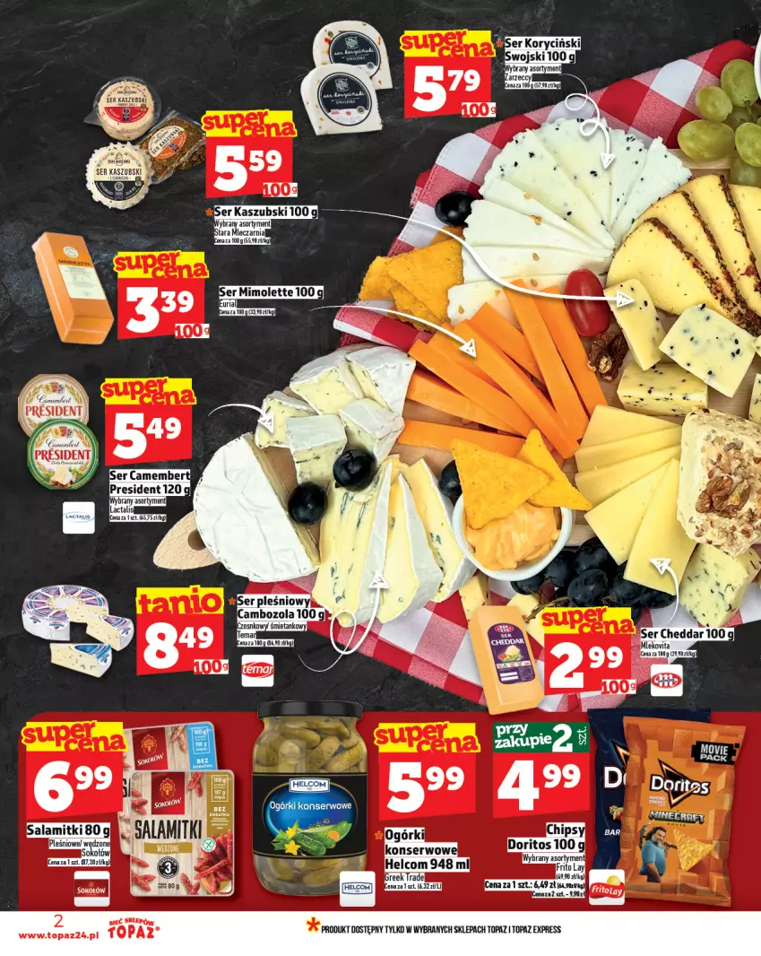 Gazetka promocyjna Topaz - Gazetka - ważna 25.09 do 01.10.2025 - strona 2 - produkty: Ser, Top