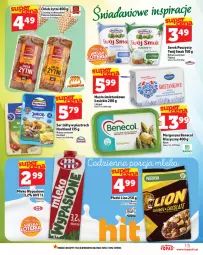 Gazetka promocyjna Topaz - Gazetka - Gazetka - ważna od 01.10 do 01.10.2025 - strona 15 - produkty: Serek puszysty, Top, Sok, Ser, Benecol, Mlekovita, Lion, Serek, Margaryna, Hochland, Danio, Chleb, Masło, Mleko, Fa
