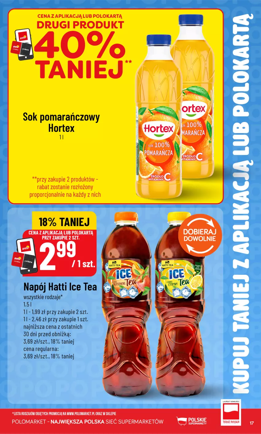 Gazetka promocyjna PoloMarket - Katalog Kupuj taniej z POLOappką - ważna 21.10 do 27.10.2026 - strona 17 - produkty: Hortex, Ice tea, Napój, Por, Sok, Sok pomarańczowy
