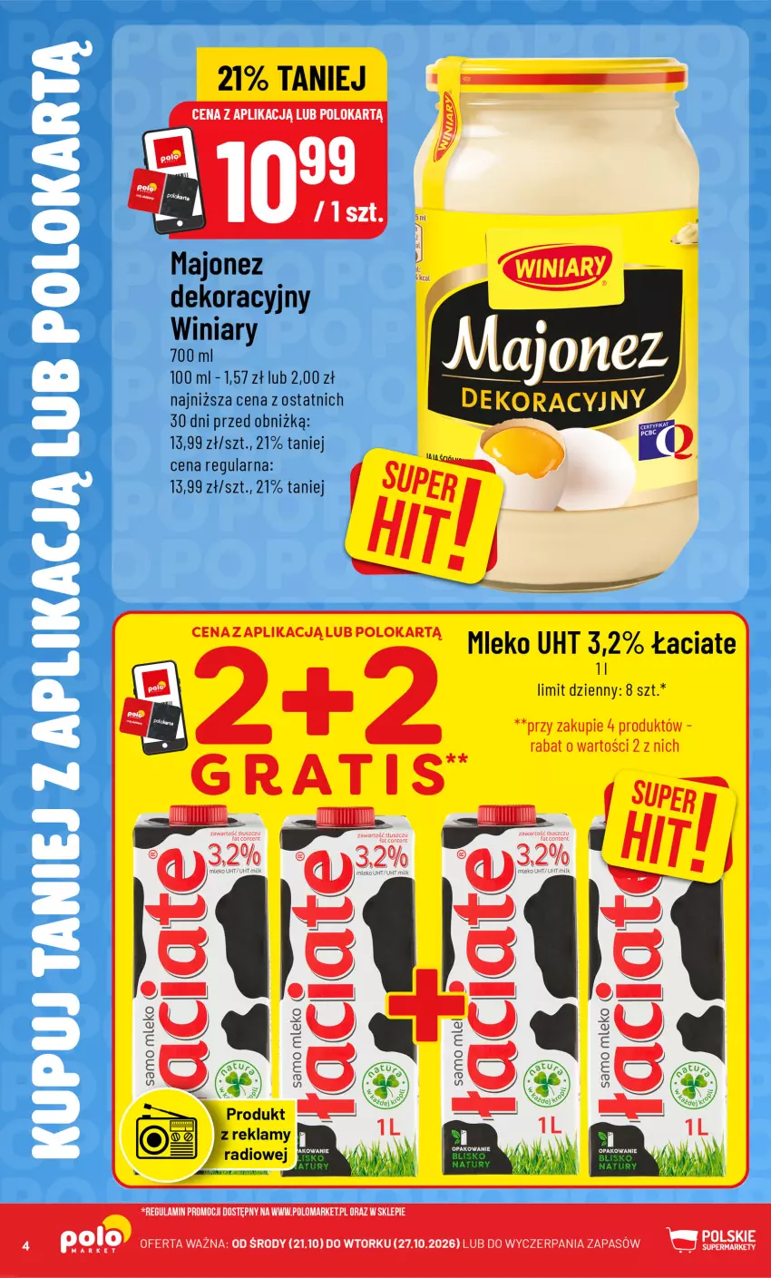 Gazetka promocyjna PoloMarket - Katalog Kupuj taniej z POLOappką - ważna 21.10 do 27.10.2026 - strona 4 - produkty: Majonez, Winiary